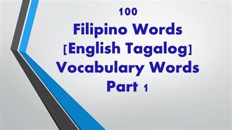 tagalog words that ends with to|Top 100 Tagalog Words .